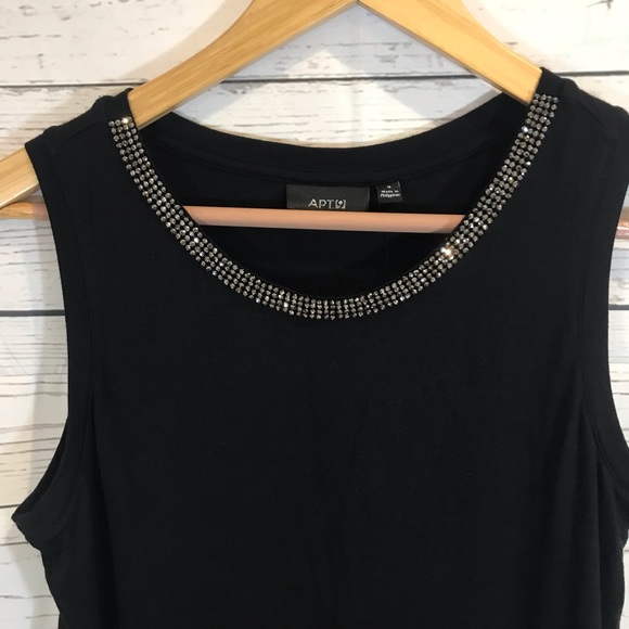 Apt 9 Sparkly Black Sleeveless Top XS - Picture 2 of 7